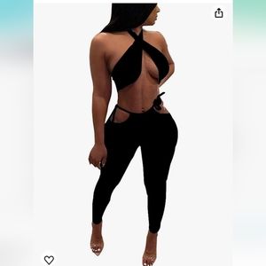 Azhong brand 2 piece black outfits.